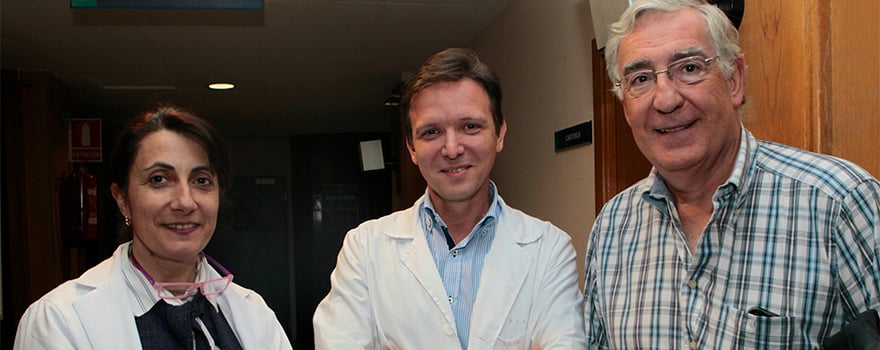 Francisca García Lizarra, subdirectora médico del Complejo Hospitalario de Toledo, junto a su homólogo Fernando Pajín, y José Eugenio García, jefe del Servicio de Neumología del centro. 