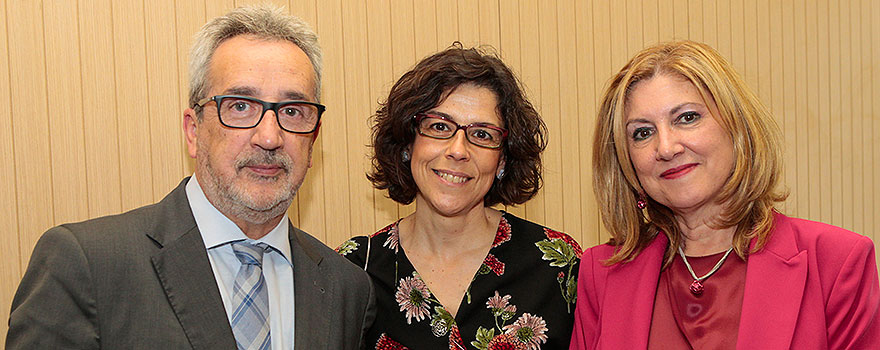 Javier García, Gemma González y Yolanda Gómez, delegados comerciales de Linde Healthcare. 