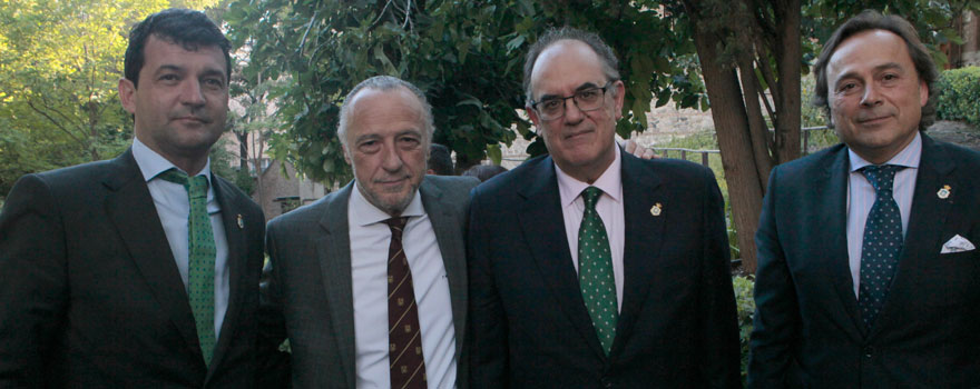 Álvaro Basilio, dircom de AMA, José María Pino, Luis Campos, presidente de AMA, Francisco Javier Herrera Gil, secretario de AMA.