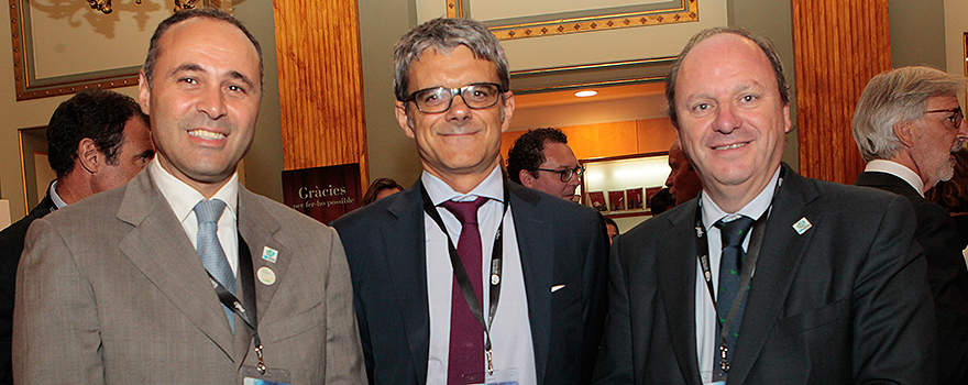 El director general de Carburos Metálicos junto a Jaime Malet, presidente de la Cámara de Comercio de Estados Unidos en España y Javier Godoy.