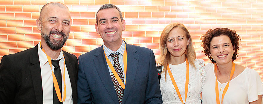 Jesús Caneda, Chendo Clemente, Marisa García y Joana Gostkorzewicz, todos de Novartis Oncology. 