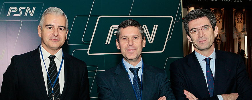 Antonio Pérez, director de Asesoría Jurídica de PSN; Antonio Barhona, director del Departamento Económico-Financiero de PSN; y Gerardo Torres, asesor registrado de VGM Advisory Partners.