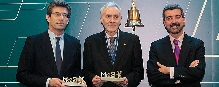 Gerardo Torres, Esteban Ímaz y Jesús González, director del Mercado Alternativo Bursátil (MAB).