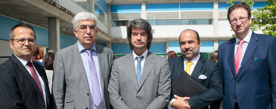 Mingo, Mur, Carlos Fernández Herreruela, director médico y de desarrollo de negocio de Sham, y Burgueño.