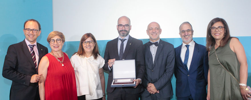 José Antonio Ballesteros; Maite Marín; Regina Leal; Íñigo Cortázar; Rodrigo Gutiérrez, Luis Morel, director de Sistemas de Información del Sescam y Carmen Encinas, directora de Farmacia del Sescam.