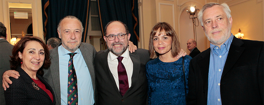 Emilia Sánchez Chamorro, vocal asesora de Asuntos Internacionales de Sanidad; José María Pino; Carlos Moreno; Amelia Amezcua, directora de la Fundación para el Desarrollo de la Enfermería; Víctor Aznar