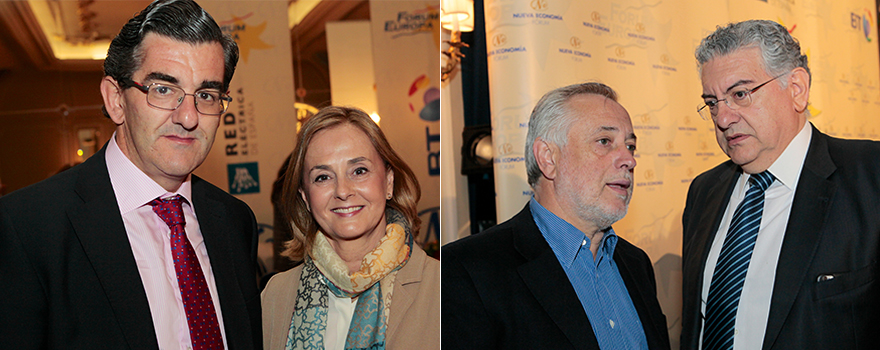 Juan Abarca Cidón, presidente de HM Hospitales; Margarita Alfonsel, secretaria general de Fenin; Víctor Aznar y Agustín Rivero, director general de Cartera Básica de Servicios y Farmacia del SNS.