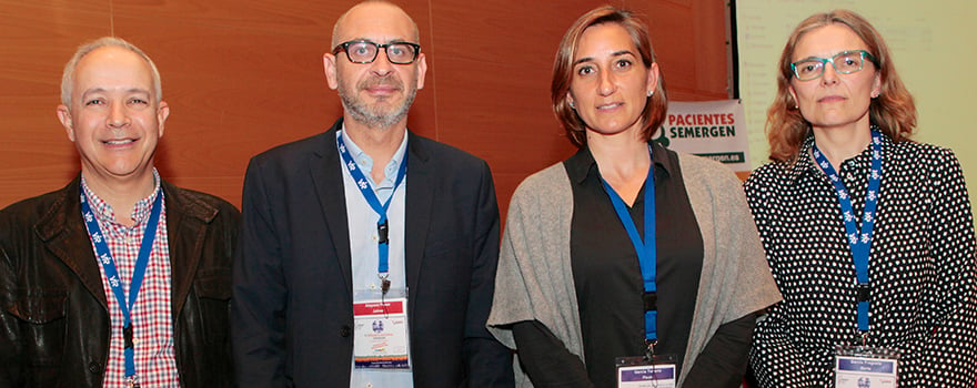 Javier García, médico de Atención Primaria del Sergas; Jaime Alapont, coordinador de Pacientes Semergen.es; Paula García, de la Consejería gallega de Sanidad; y Berta García, del Servicio de Enfermería del Sergas.