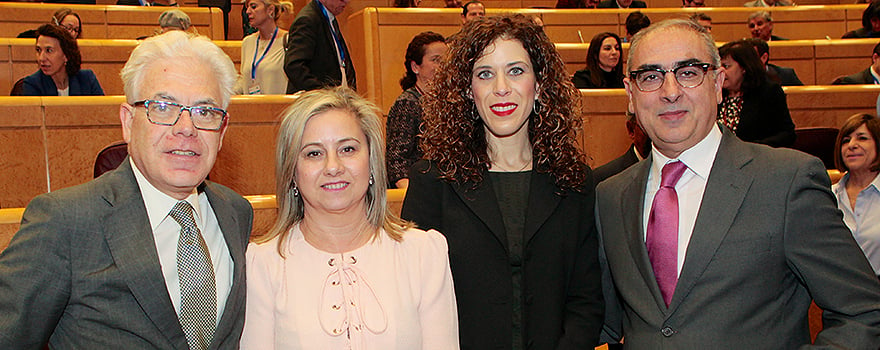 Jesús María Fernández, portavoz del PSOE en la Comisión de Sanidad del Congreso; Miriam Alconchel, secretaria de Salud del PSOE de Andalucia y Jesús Martínez Olmos.