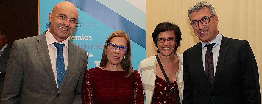 Dionisio López Bellido, gerente de la EOXI de Ourense; María Blanca Cimadevilla, jefa de Servicio de Integración Asistencial de la Subdirección de Ordenación; Sonia Fernández-Arruty, directora de procesos de la EOXI de Pontevedra, y Luis Verde, gerente de la misma área sanitaria.
