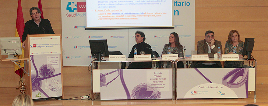 Aspecto de la segunda mesa de la jornada 'Nuevos desafíos, nuevas respuestas asistenciales en Salud Mental'.