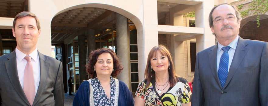 Francisco Peña, del Departamento de RRHH; María Isabel Sancho, del Departamento de Salud; Rosa Jimeno, director médico Territorial; y Jorge Diez-Ticio, director de RRHH de DKV.