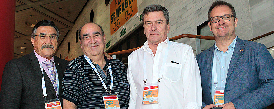 José Luis Llisterri, presidente de Semergen; Alfredo Avellaneda, presidente de Semergen Madrid; Guillermo Pombo, presidente de Semergen Cantaria, y Rafael Micó, secretario general de Semergen.