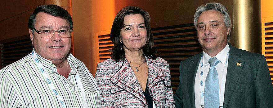 Javier Benítez Rivero, Rosa Sánchez, Presidenta del Comité científico del 39 Congreso Semergen; Vicente Martín Sánchez, miembro del grupo de trabajo de Universidades de Semergen