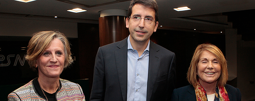 Piedad Navarro, Manuel Astorga y Carmen Rodríguez, vicepresidenta de PSN.