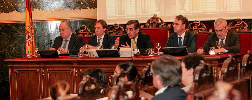 Apecto de la sala durante la Novena Tertulia Jurídico-Médica celebrada en la RANM.