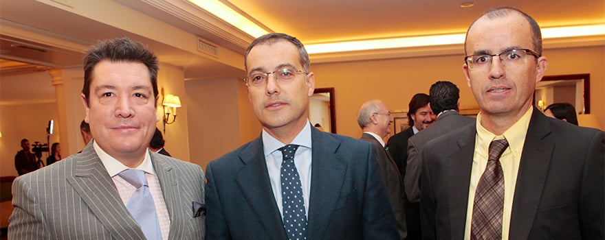 El equipo de Mutua Baleares: José María Jimeno, delegado; José Luis Herranz, subdirector general; y Antonio Bennasar, responsable de Planificación y Calidad.