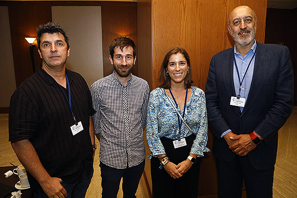 Francisco José Uclés, project manager de Serveo; Diego Trapero, responsable de Calidad de la Unidad de Impresión 3D del Gregorio Marañón; Estela Gómez, ingeniera de la Unidad UPAM3D del Gregorio Marañon; y Alfonso Quiroga.