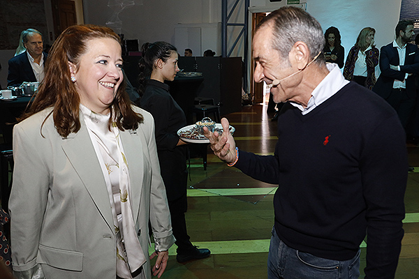 Fátima Matute y Bernard Gaspar. Presidente de la Asociación Española de Afectados por el Cáncer de Pulmón (AEACaP).