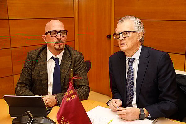 César Pascual, consejero de Salud de Cantabria; y Juan José Pedreño, consejero de Salud de la Rgión de Murcia.