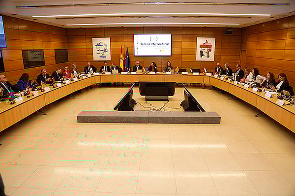 Aspecto de la sala durante el Consejo Interterritorial.
