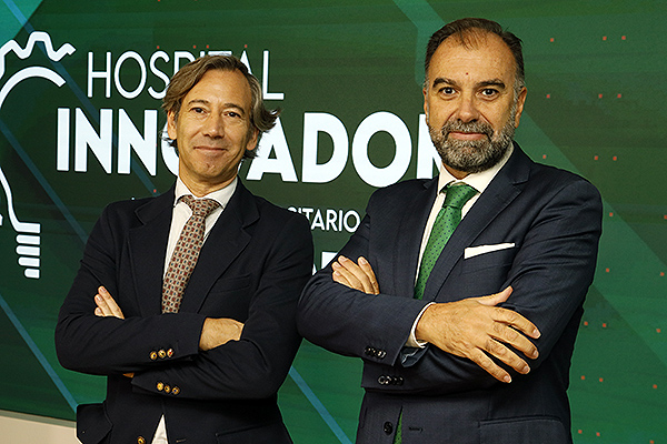 Pablo Pérez Martínez, director científico del Instituto Maimónides de Investigación Biomédica de Córdoba (Imibic), junto con José Prieto.