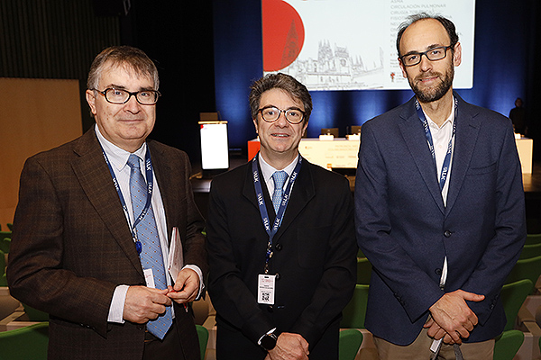 Ramón Rami, cirujano torácico del Hospital Universitario Mutua Terrassa; Ramón Moreno, cirujano torácico del Hospital La Princesa; y José Luis García, cirujano torácico y coordinador del área cirugía torácica de Separ.