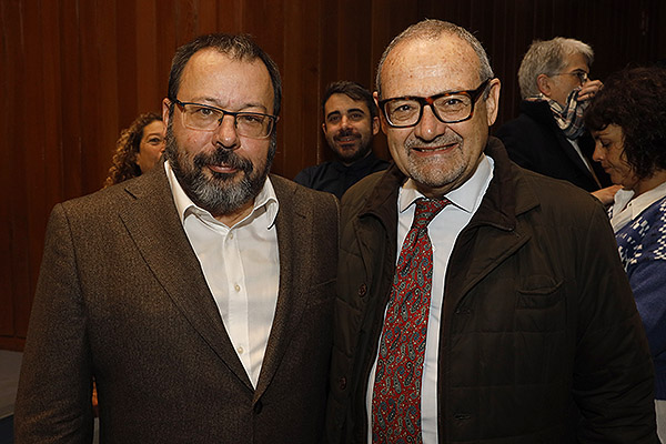 César Hernández, director general de Farmacia del Ministerio de Sanidad; y Joan Ramon Villalbí, delegado de Gobierno del Plan Nacional sobre Droga.