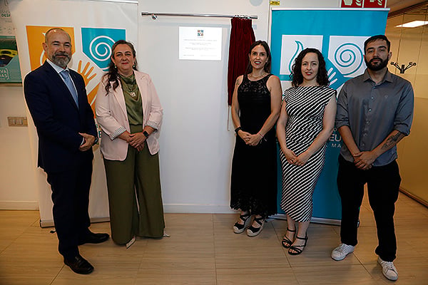 Del Ilustre Colegio Profesional de Fsioterapeutas de la Comunidad de Madrid: Pablo Herrera, Aurora Aurújo, Carmen Mar Rodríguez, secretaria general, Patricia Moreno, vicesecretaria general, y Aser Donado, vocal IV de la Junta de gobierno.