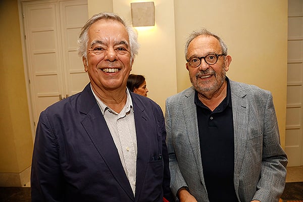Juan del Llano y Manel del Castillo, director gerente del Hospital San Joan de Déu de Barcelona y presidente del Comité de Evaluación, Innovación, Reforma Operativa y Sostenibilidad del Sistema de Salud (CAIROS)