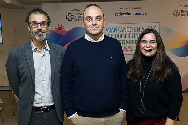 Nicolás Vázquez, Rash de Boehringer Ingelheim; Alejandro Suárez; y Fátima Rodríguez.