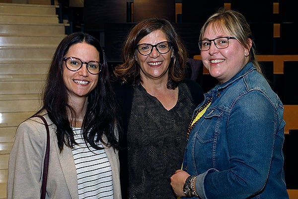 Paloma Isasia, Cristina Valcarcel y María José Sapiña, personal de Promede.