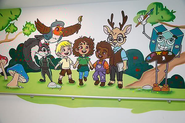 Uno de los diseños que encuentras en el área de Pediatría del Hospital Universitario Ramón y Cajal.