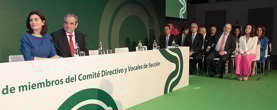 Un momento de la toma de posesión de los cargos electos del Consejo General de Farmacéuticos. 