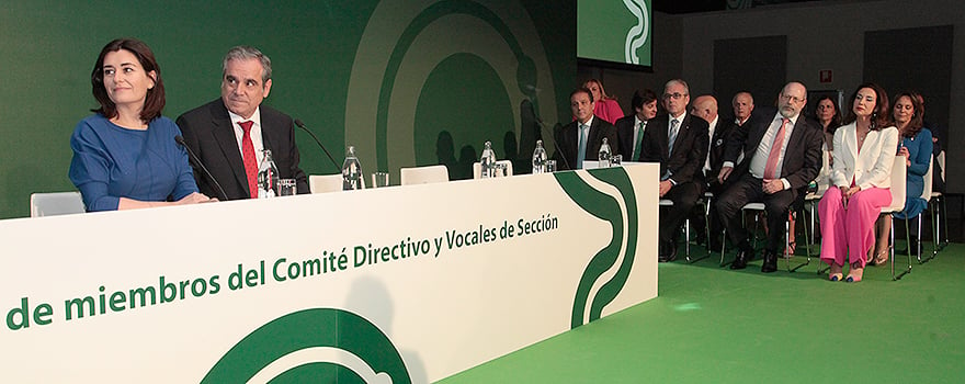 Un momento de la toma de posesión de los cargos electos del Consejo General de Farmacéuticos. 