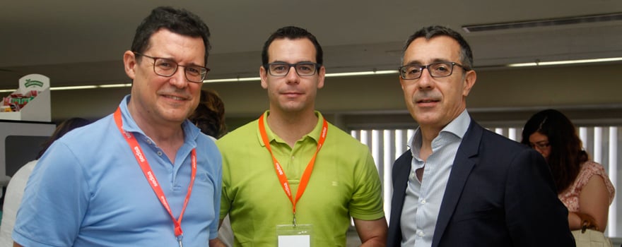 Mariano Cortés, director de Gestión del Complejo Asistencial de Segovia; Sergio Abril, director de Gestión del Complejo Asistencial de Palencia; y José Luis Rodríguez, asesor de Astellas Pharma.