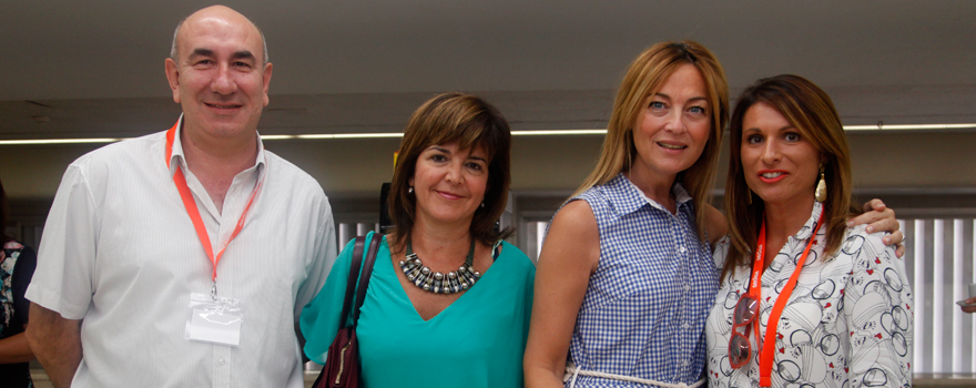 José Luis Vicente, director de Gestión del Complejo Asistencial de Soria; Carmen Vicente, directora de Gestión de los Sectores 1 y 2 de Zaragoza; Carmen Sánchez, subdirectora de Gestión del Materno Infantil Miguel Servet; y Arantxa Ruiz, directora comercial de Air Liquide