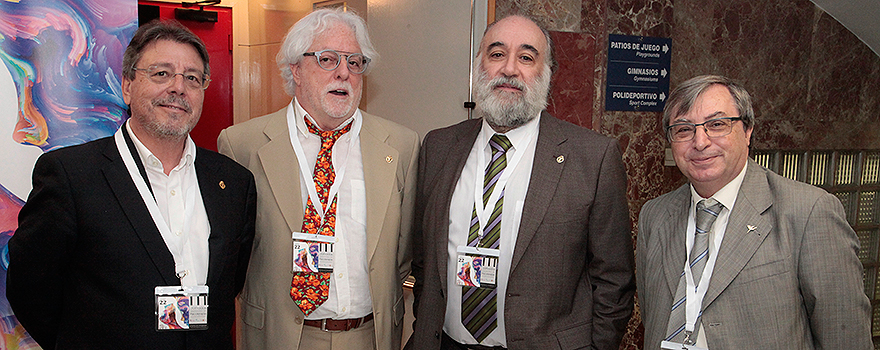 Manuel Mariano Vera, secretario general del Consejo General de la Psicología; Josep Vilajoana, vicepresidente segundo del Consejo General de la Psicología; Francisco Santolaya, y Fernando Chacón.