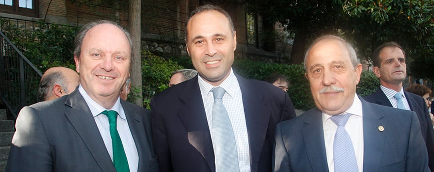 Javier Godoy, Ahmed Hababou y Pablo Domínguez, consejero del Hospital Molina de Segura. 
