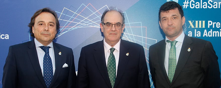 Francisco Javier Herrera, Luis Campos y Álvaro Basilio, secretario general, presidente y director de Comunicación de AMA, respectivamente.