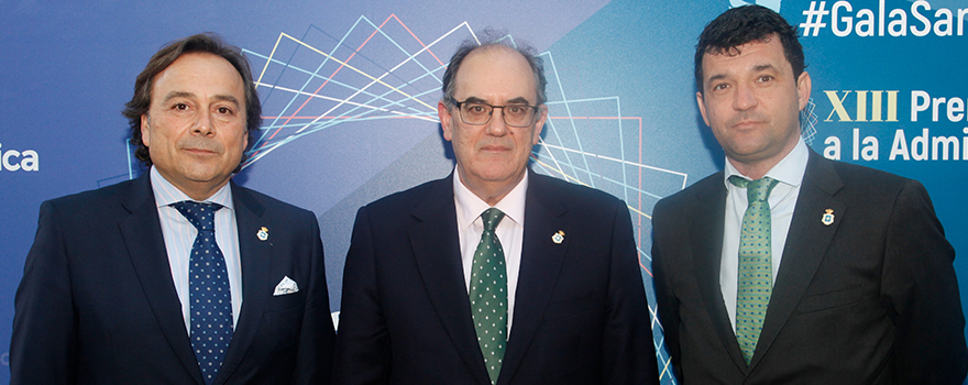 Francisco Javier Herrera, Luis Campos y Álvaro Basilio, secretario general, presidente y director de Comunicación de AMA, respectivamente.