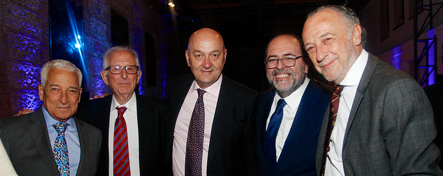 Miguel Carrero, presidente de PSN; Alfredo Milazzo, presidente de Fundación Ad Qualitatem; Pablo Alarcón, director general de Recursos Humanos del Sistema Murciano de Salud; Carlos Moreno, director general de Ordenación Profesional del Ministerio de Sanidad, y José María Pino, presidente de Sanitaria 2000.  