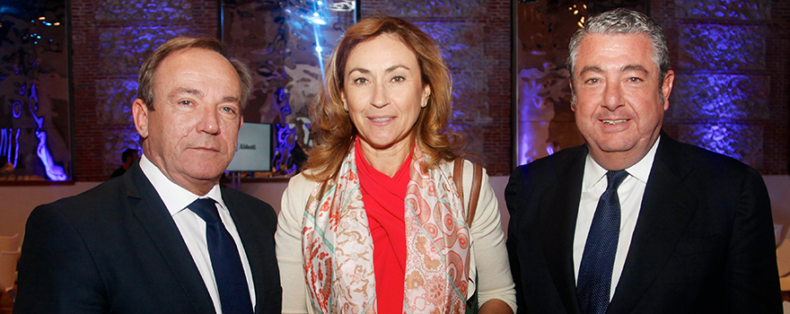 Javier Castrodeza; María Martín, consejera de Salud de La Rioja, y Félix Puebla, presidente de Aproafa. 