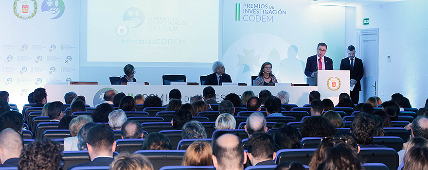 Aspecto de la sala durante los II Premios de Investigación del Codem.