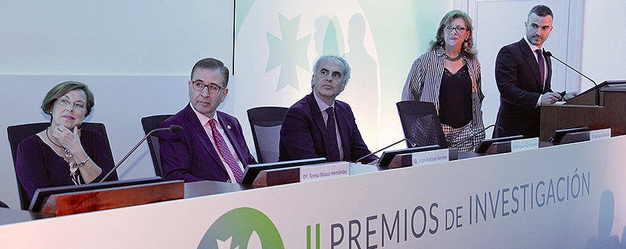 Miembros de la mesa durante la entrega de los II Premios de Investigación del Codem.