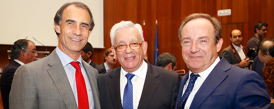 César Antón; Jesús Sánchez Martos y Javier Castrodeza, secretario general de Sanidad.