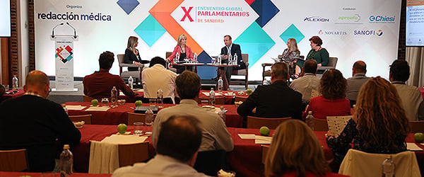 Foto de la sala durante la segunda jornada del Encuentro Global de parlamentari@s celebrado en Segovia.