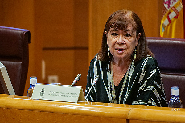 Cristina Narbona, vicepresidenta primera del Senado.