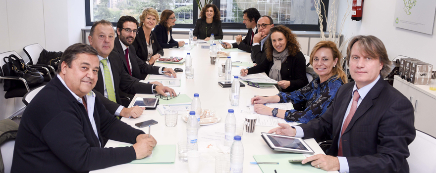 De derecha a izquierda: Santiago Culí (Boheringer Ingelheim España), Isabel Comas (MabXience, del Grupo Chemo), Paloma Palomo (Sanofi), Eugeni Muxart (Gedeon Richter), Domingo Armenteros (Accord Healthcare), Ana Polanco (Merck), Pepa Martínez (Kern Pharma), Regina Múzquiz (BioSim), Joaquín Rodrigo (Sandoz), José Eduardo González (Rovi) y Manuel Martín (Mylan).