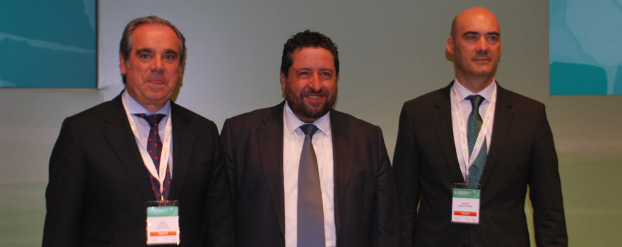 Jesús Aguilar; Javier Moliner Gargallo, presidente de la Diputación de Castellón, y Sergio Marco.